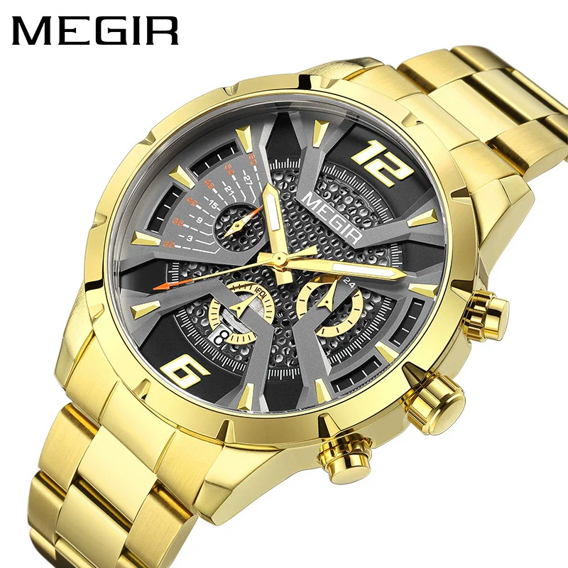 Men's Business Watch Alloy Case Stainless Steel Band Round Dial Mineral Strengthened Glass Mirror - Image 2