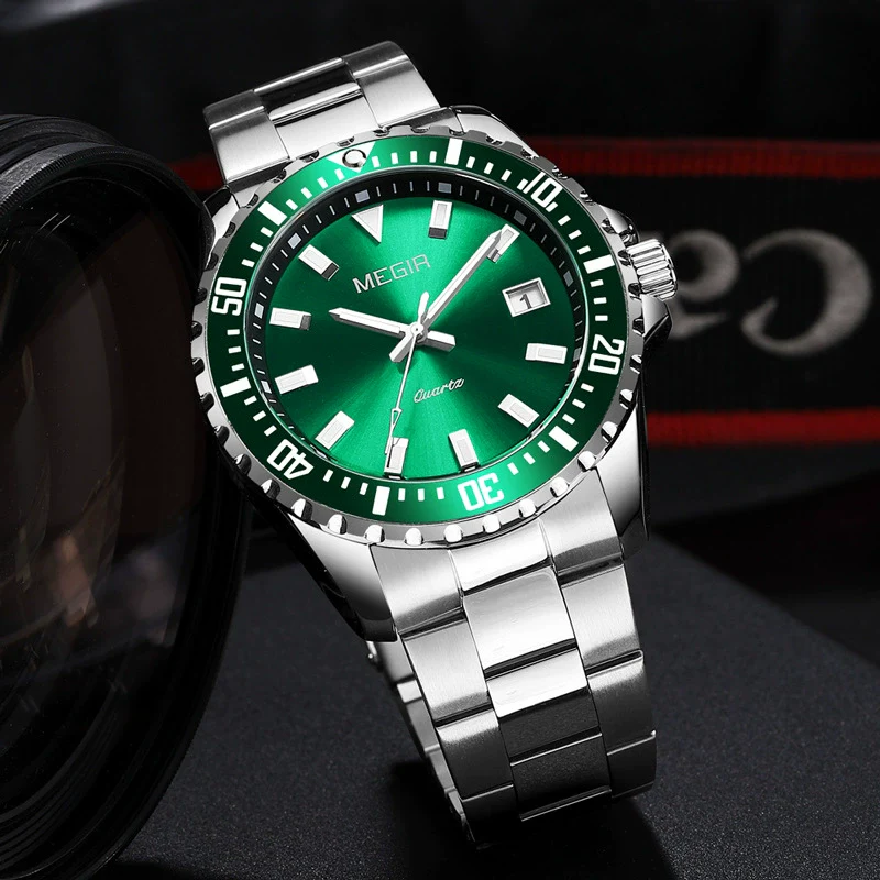 Men's Business Watch Alloy Case Stainless Steel Strap Round Dial - Image 4
