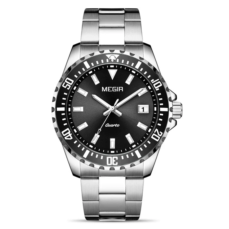Men's Business Watch Alloy Case Stainless Steel Strap Round Dial - Image 6