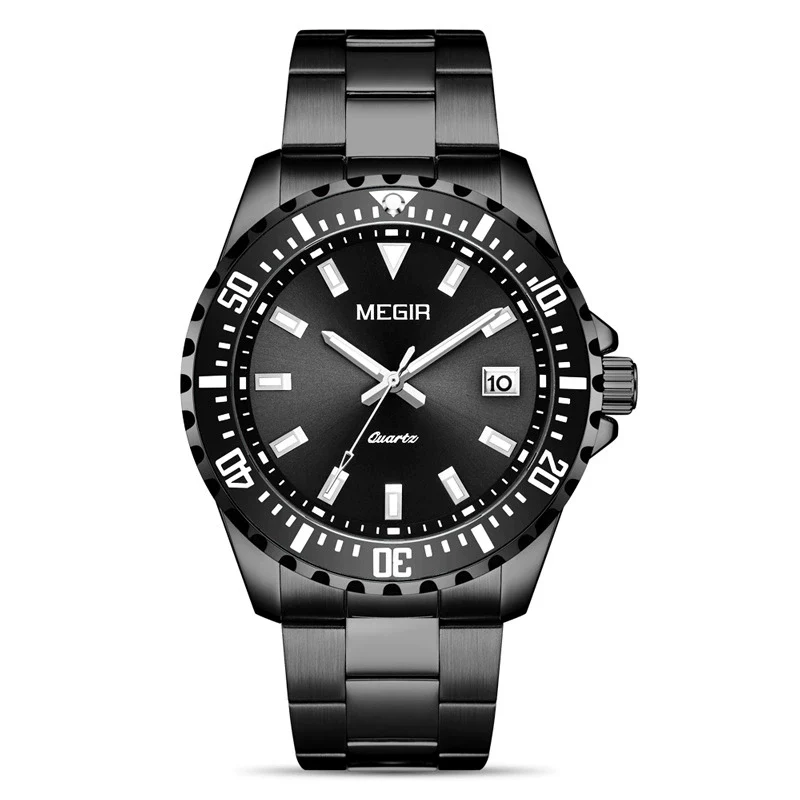 Men's Business Watch Alloy Case Stainless Steel Strap Round Dial - Image 7