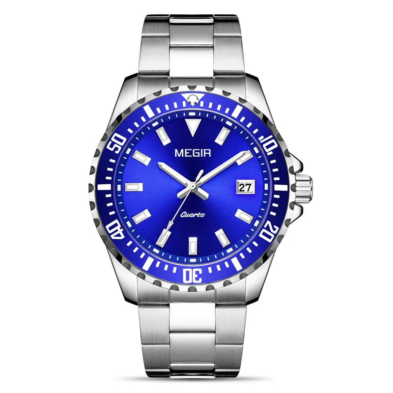 Men's Business Watch Alloy Case Stainless Steel Strap Round Dial - Image 8