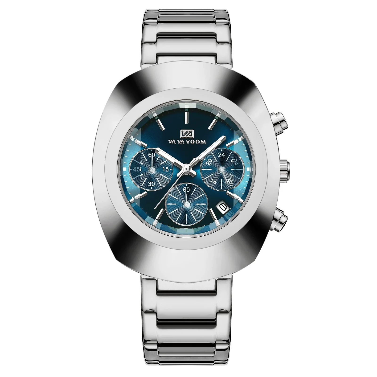 Men's Casual Quartz Watch Alloy Case Stainless Steel Strap Round Dial Waterproof Luminous - Image 9