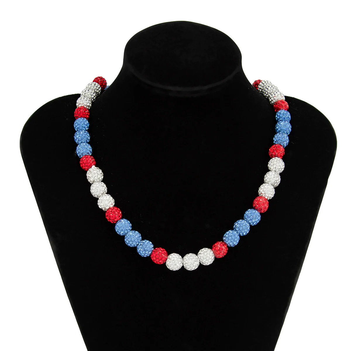 Men's Clay Rhinestone Plastic Resin Geometric Handmade Beaded Necklace - Image 6