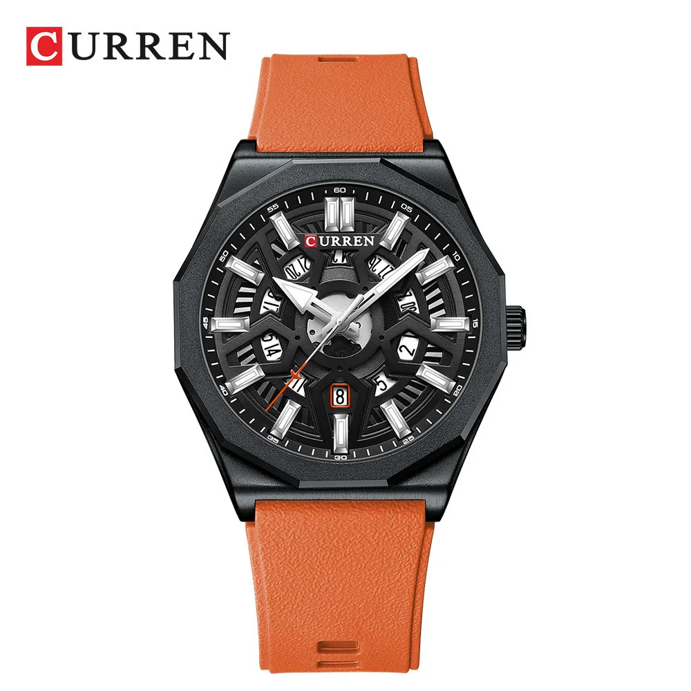 Men's Fashion Sports Alloy Quartz Watch With Polygon Hollow Design And Mineral Reinforced Mirror - Image 10