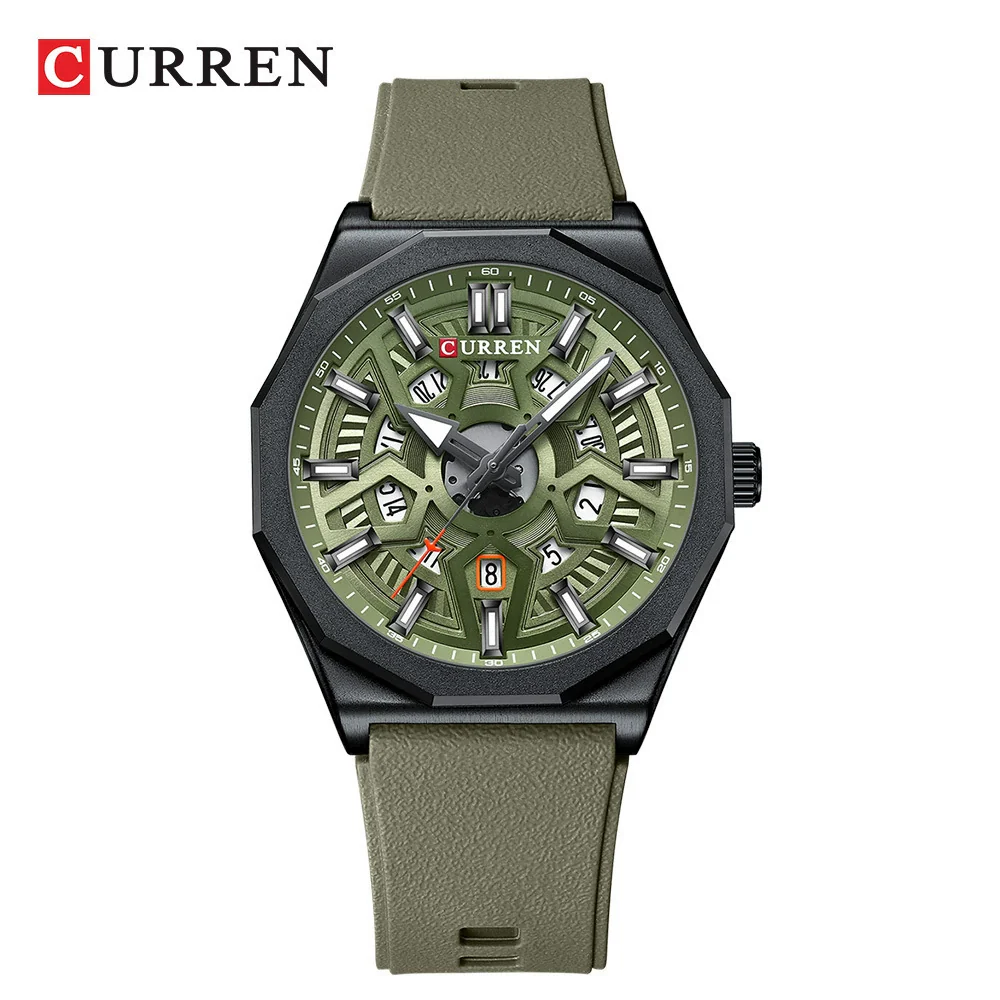 Men's Fashion Sports Alloy Quartz Watch With Polygon Hollow Design And Mineral Reinforced Mirror - Image 5