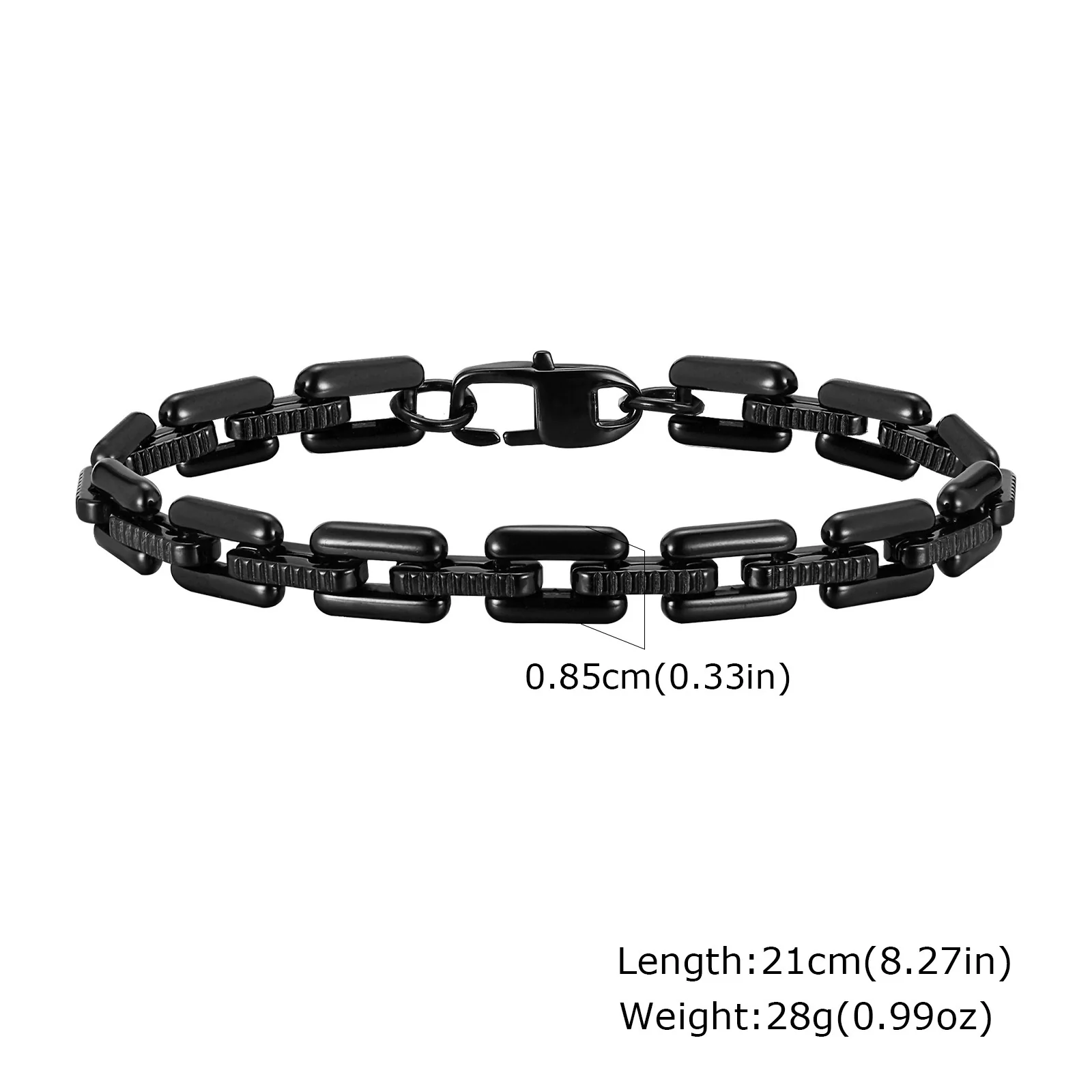 Men's Fashion Stainless Steel Handmade Polished Chain Bracelet - Image 7