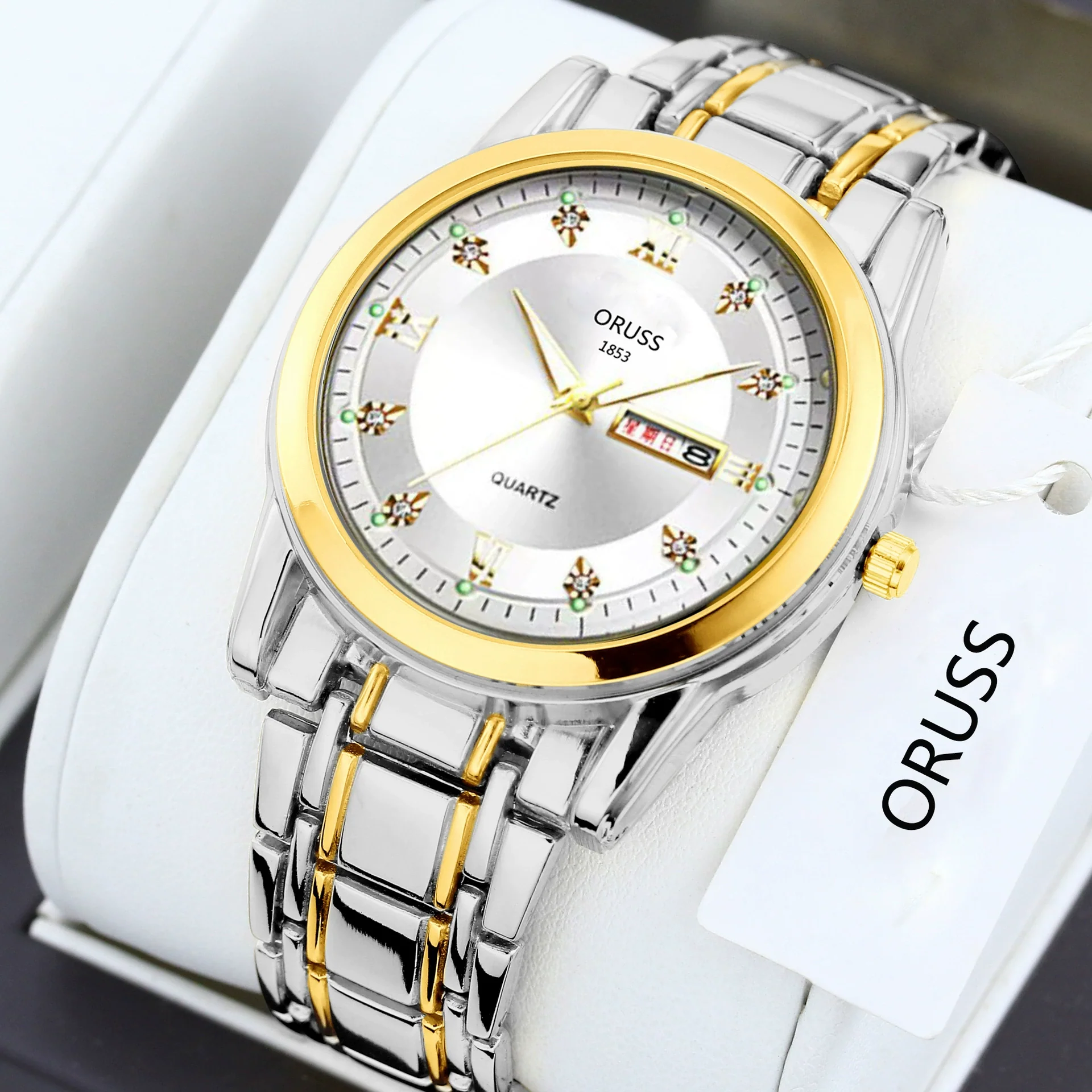Men's Fashion Waterproof Alloy Band Quartz Watches With Double Calendar And Round Dial - Image 2