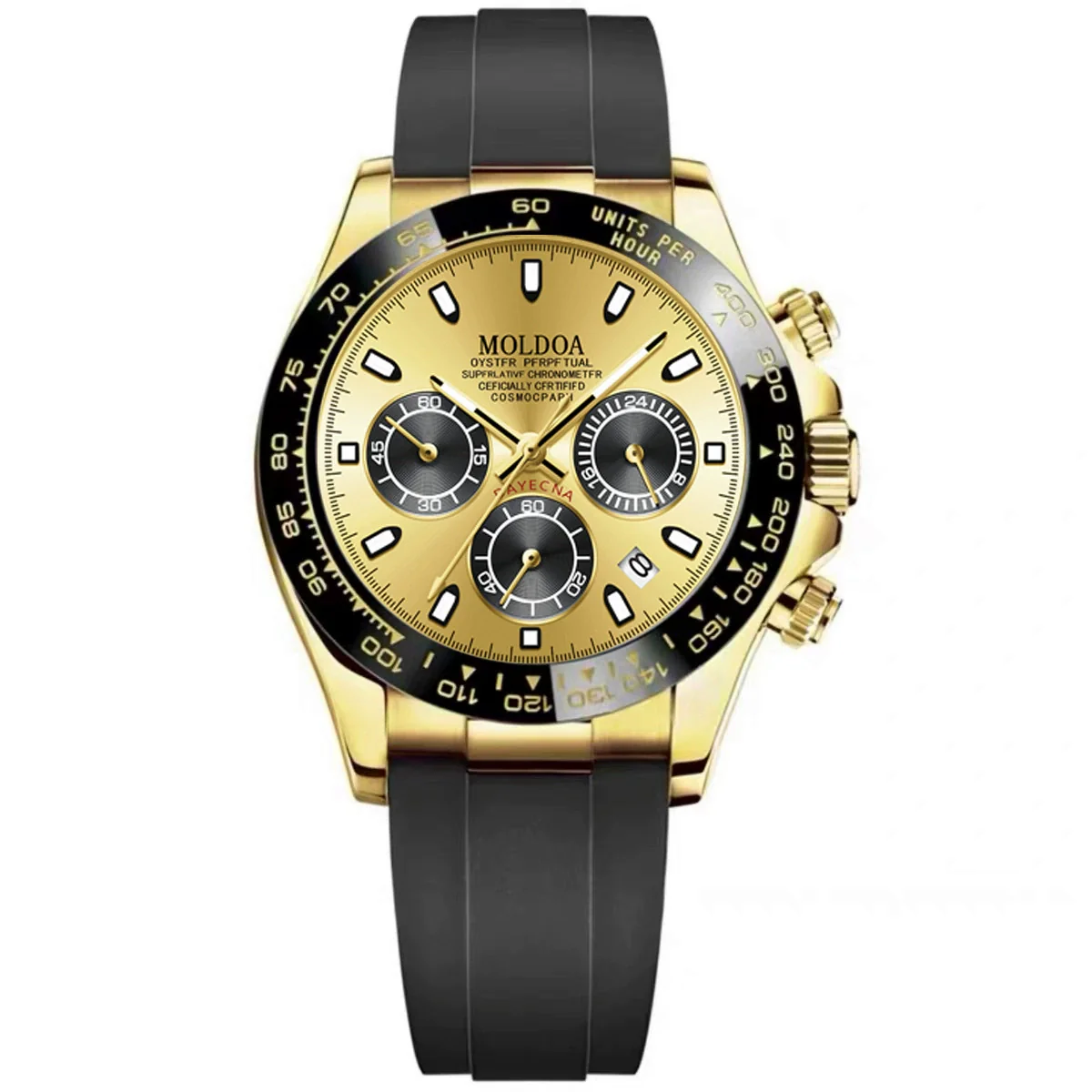 Men's Fully Automatic Hollow Mechanical Multifunctional Luminous Waterproof Watch Alloy Case Stainless Steel Strap Round Dial Business Style - Image 4