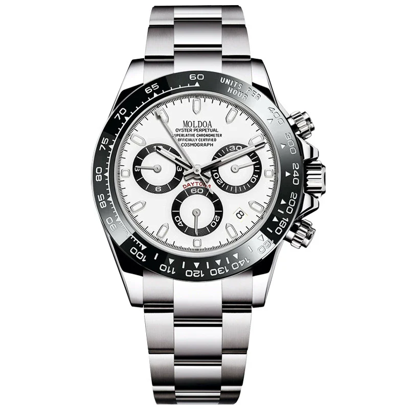 Men's Fully Automatic Hollow Mechanical Multifunctional Luminous Waterproof Watch Alloy Case Stainless Steel Strap Round Dial Business Style - Image 7