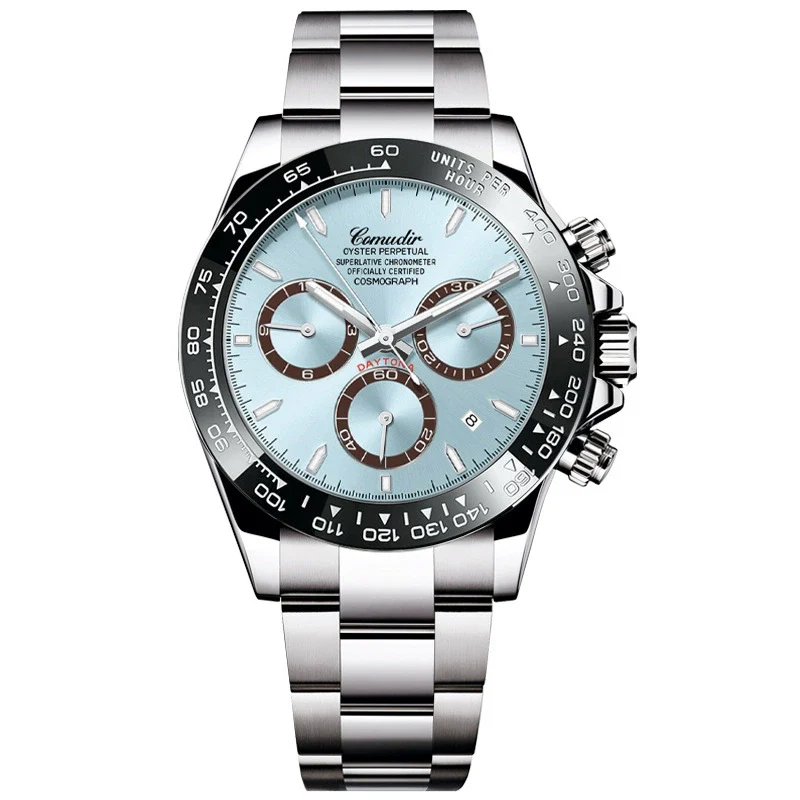 Men's Fully Automatic Hollow Mechanical Multifunctional Luminous Waterproof Watch Alloy Case Stainless Steel Strap Round Dial Business Style - Image 8