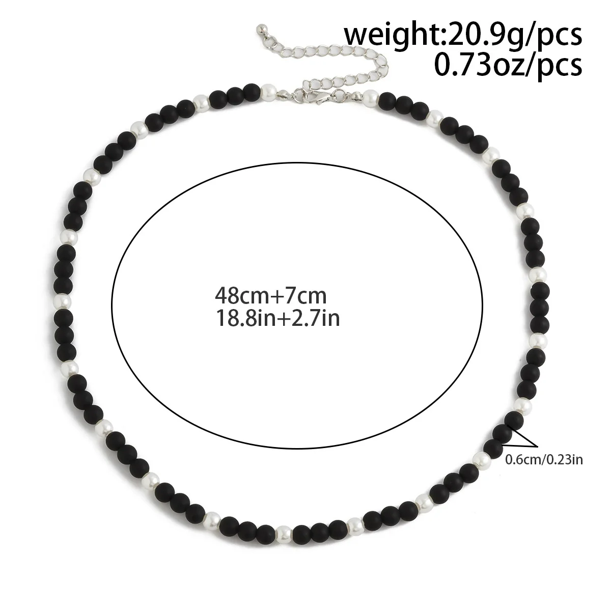 Men's Handmade Geometric Stone Beaded Necklace - Image 6