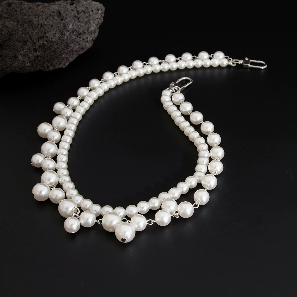 Men's Hiphop Fashion Pants Chain With Imitation Pearls Handmade Beads Alloy Belt Buckle Highend Matching Accessories - Image 4
