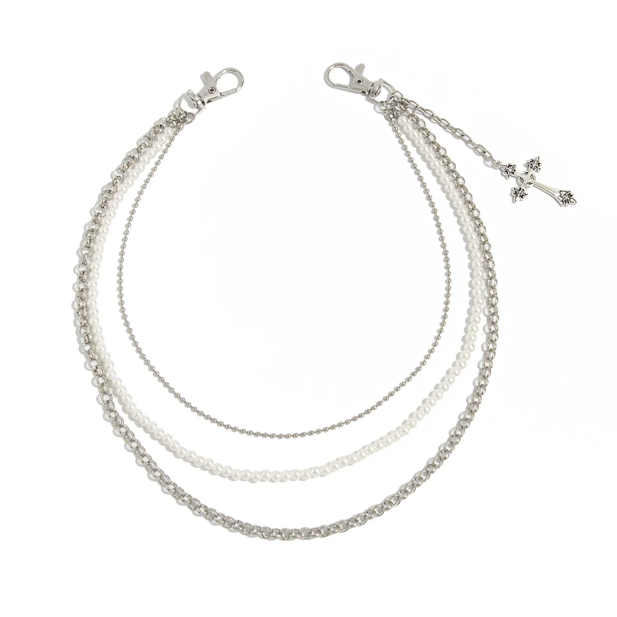 Men's Hiphop Metal Waist Chain With Cross Pendant - Image 3
