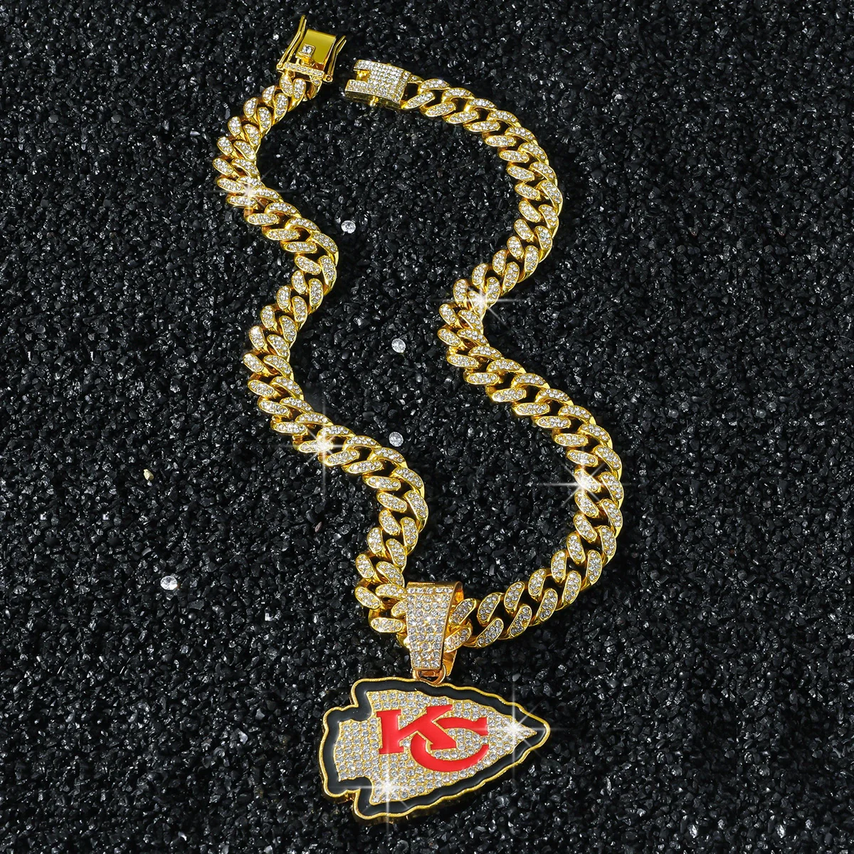 Men's Hiphop Style Zinc Alloy Cuban Chain Pendant Necklace With Electroplating - Image 4