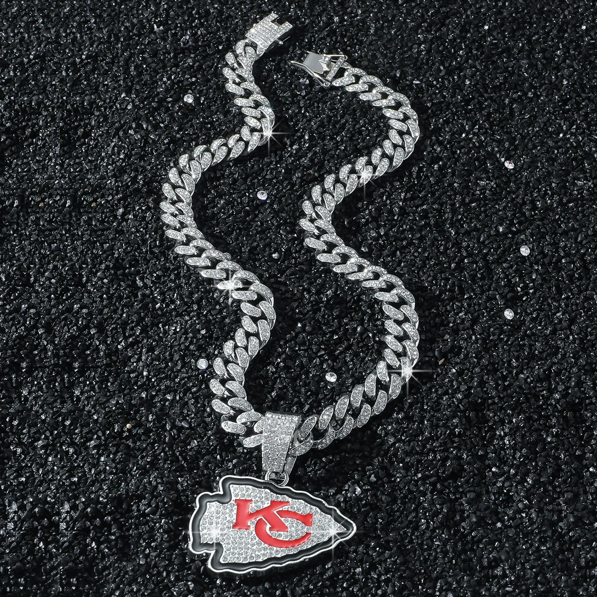 Men's Hiphop Style Zinc Alloy Cuban Chain Pendant Necklace With Electroplating - Image 7