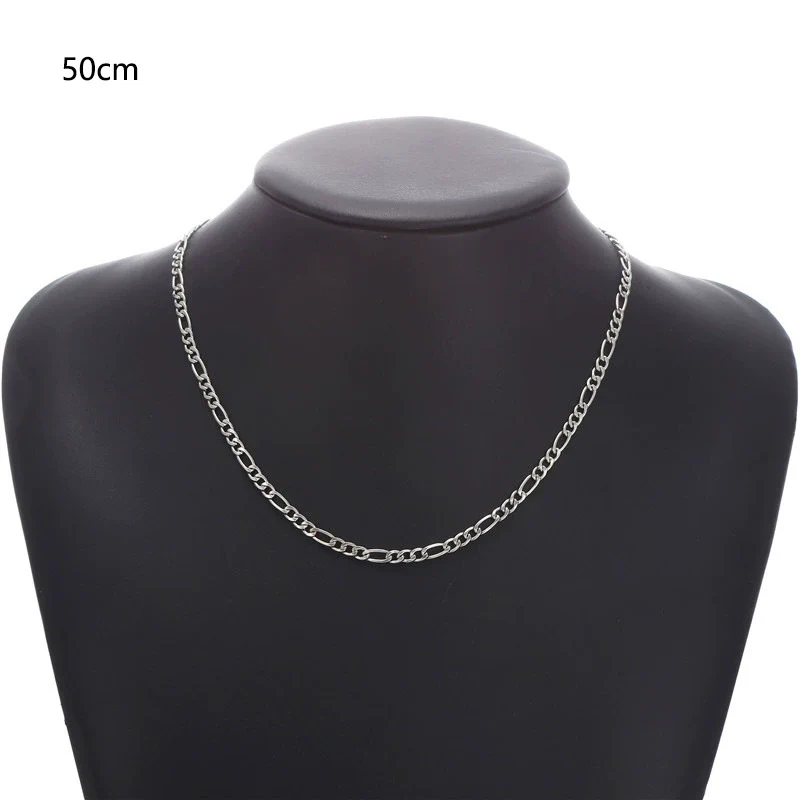 Men's Iron Alloy Nk Chain Necklace With Geometric Design And Electroplating Hiphop Style - Image 17