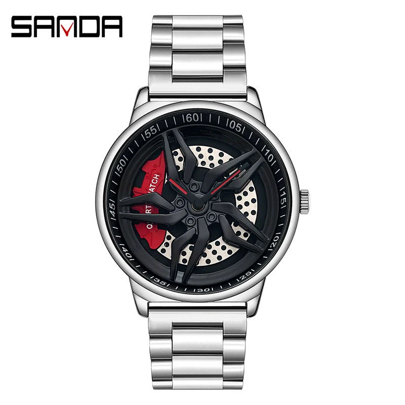 Men's Leisure Alloy Case Steel Band Round Dial Quartz Watch - Image 5