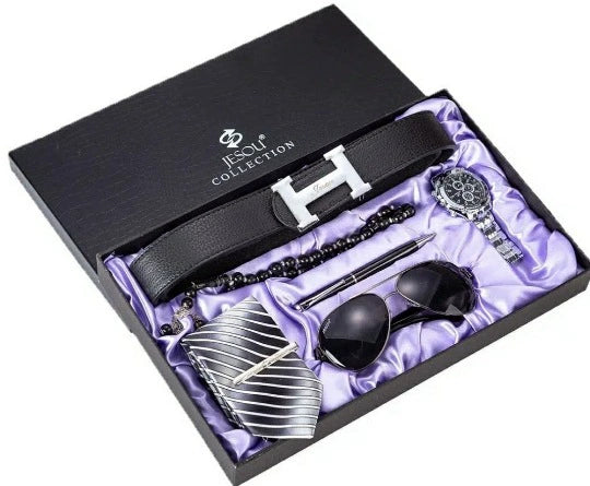 Men's Leisure Gift Suit With Alloy Case Stainless Steel Clasp Pu Strap And Round Dial - Image 7