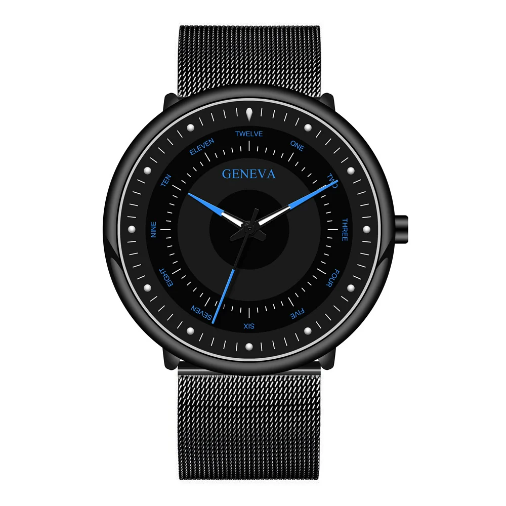 Men's Luminous Alloy Mesh Band Leisure Round Dial Watch - Image 7