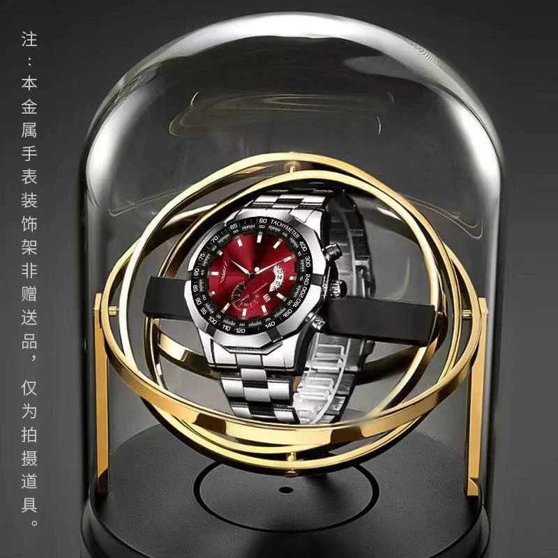 Men's Luminous Waterproof Automatic Non Mechanical Watch With Fine Steel Belt And Round Dial - Image 10