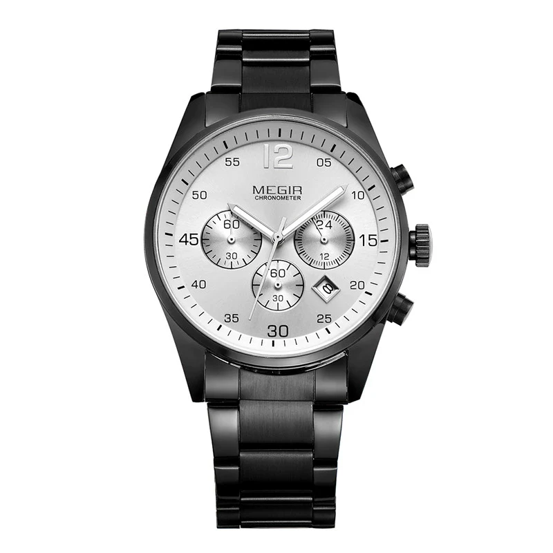 Men's Multifunctional Alloy Watch Luminous Waterproof Quartz Round Dial - Image 3