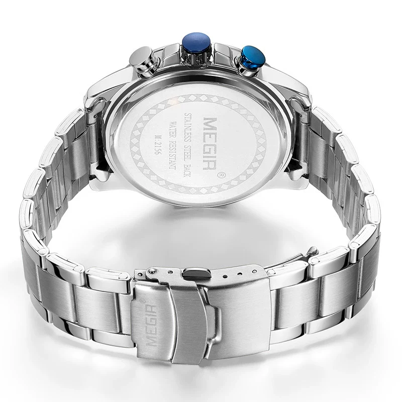 Men's Multifunctional Business Sports Quartz Watch Alloy Case Stainless Steel Belt Round Dial - Image 5