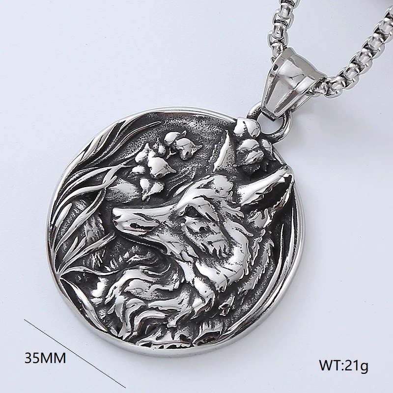 Men's Retro Punk Street Fashion Long Stainless Steel Necklace With Geometric Pattern And Polishing Treatment - Image 10