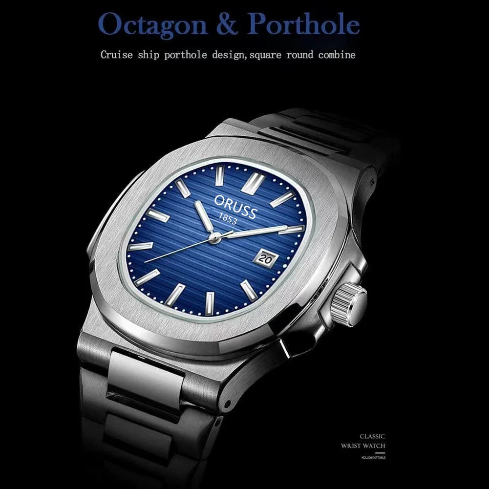Men's Stainless Steel Band Quartz Watch With Round Dial And Waterproof Feature - Image 3