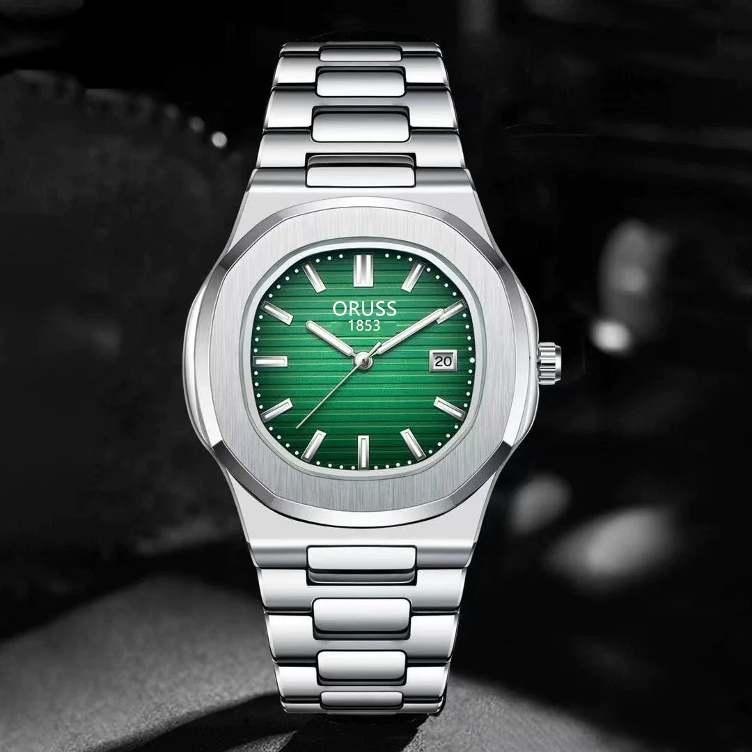 Men's Stainless Steel Band Quartz Watch With Round Dial And Waterproof Feature - Image 4