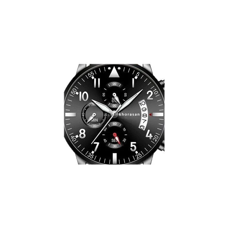 Men's Stainless Steel Belt Watch Round Dial Business Style - Image 5
