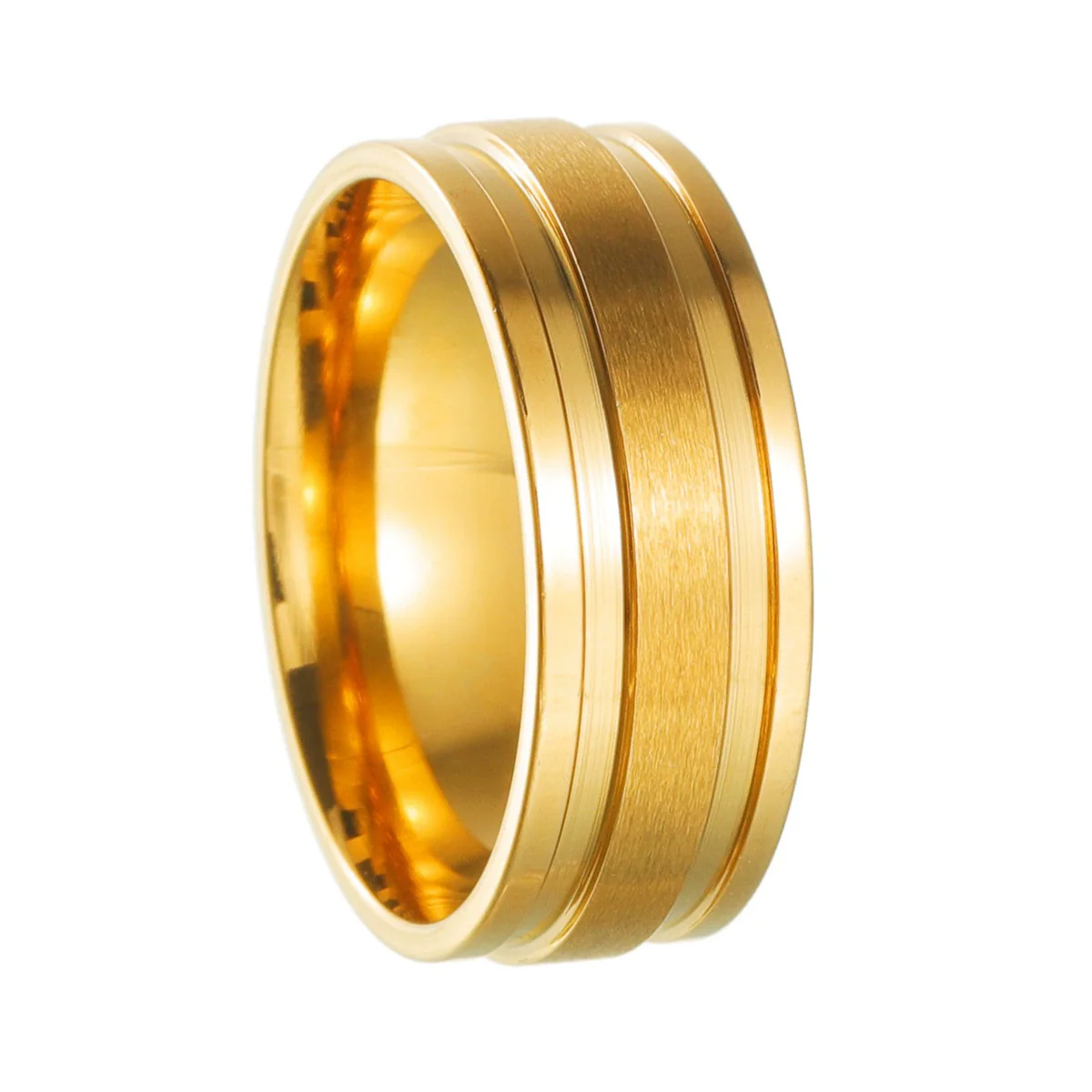 Men's Stainless Steel Geometric Ring Electroplated Nonfading Jewelry - Image 6