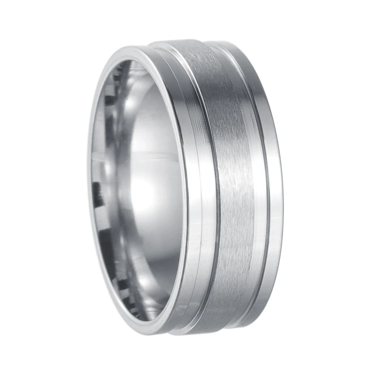 Men's Stainless Steel Geometric Ring Electroplated Nonfading Jewelry - Image 7