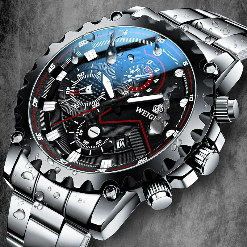 Men's Stainless Steel Mechanical Waterproof Round Dial Watch - Image 2