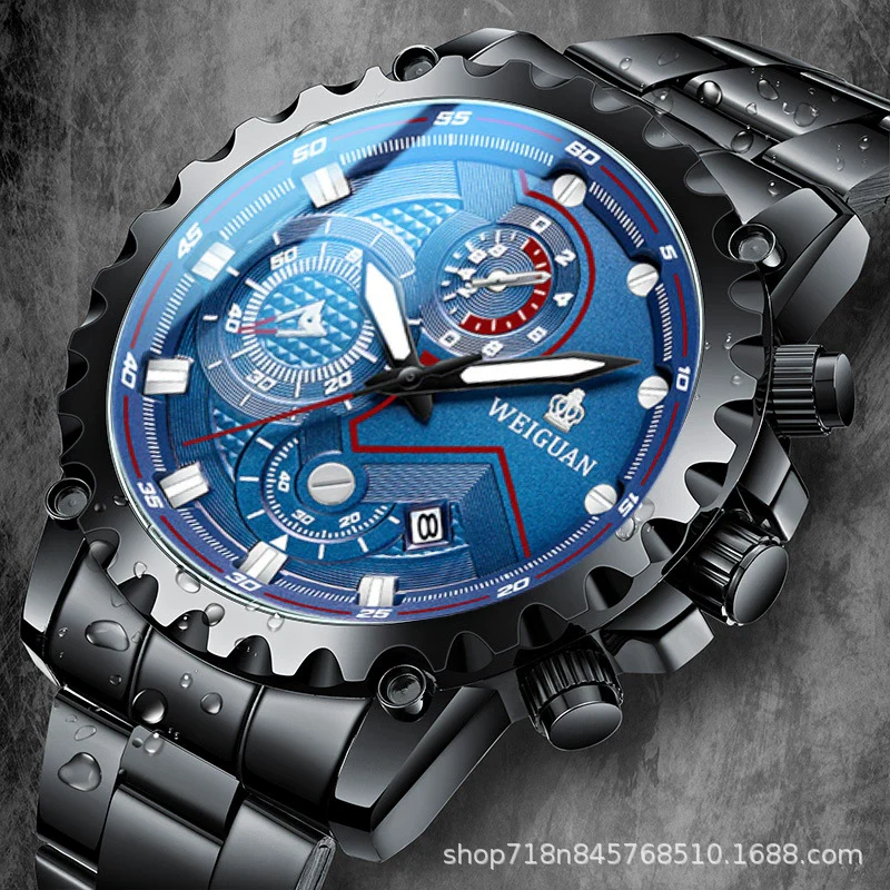 Men's Stainless Steel Mechanical Waterproof Round Dial Watch - Image 3