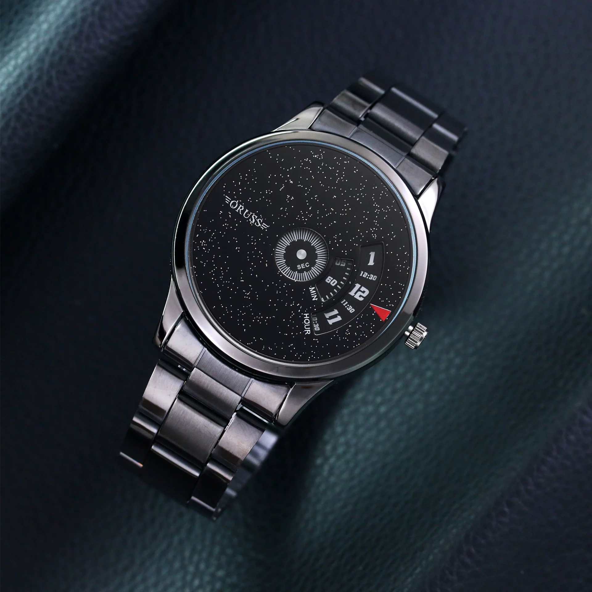Men's Stainless Steel Mesh Belt Automatic Movement Round Dial Waterproof Leisure Watch - Image 13