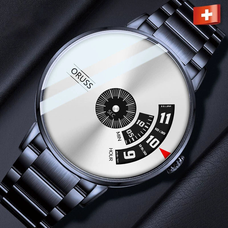 Men's Stainless Steel Mesh Belt Automatic Movement Round Dial Waterproof Leisure Watch - Image 14