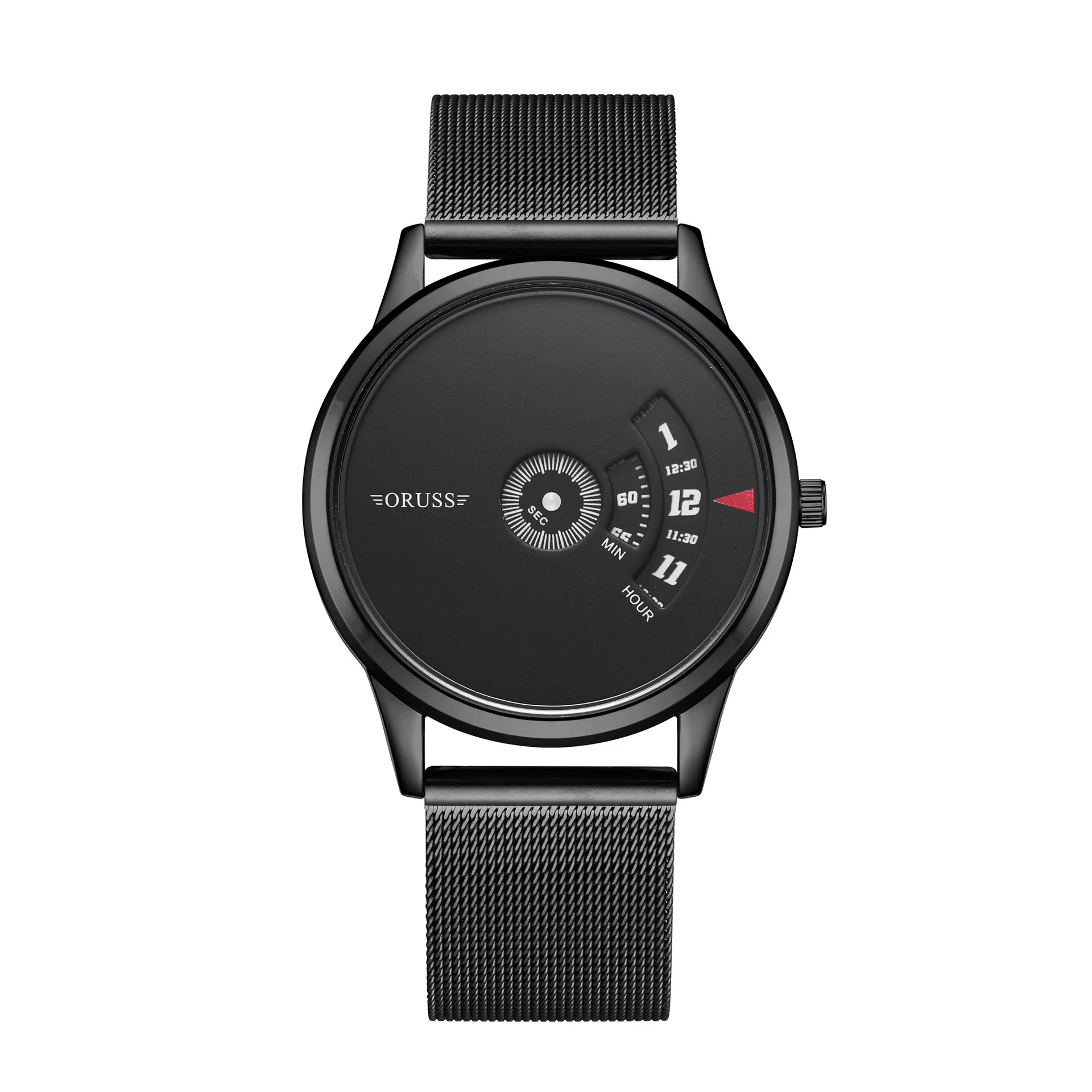 Men's Stainless Steel Mesh Belt Automatic Movement Round Dial Waterproof Leisure Watch - Image 5