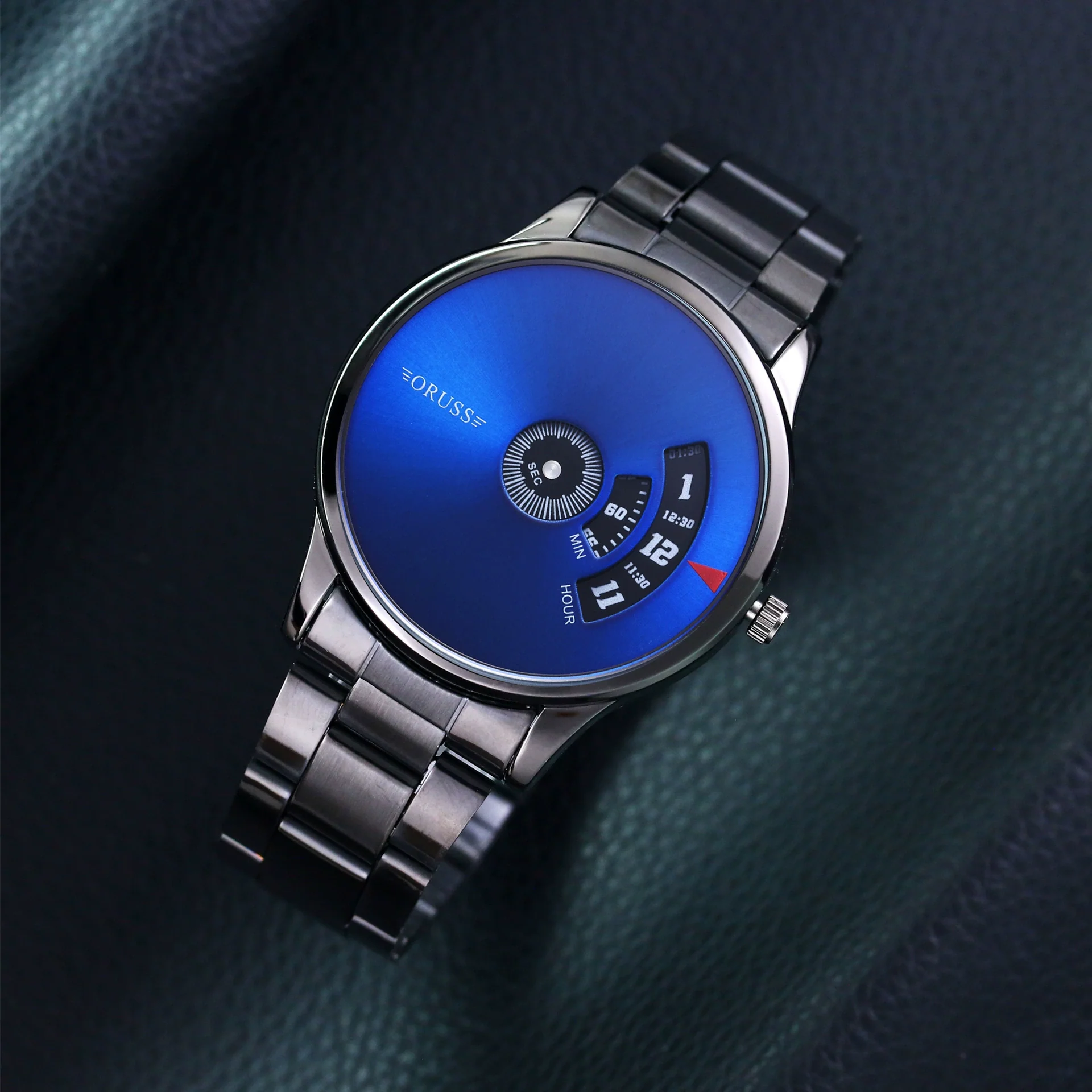 Men's Stainless Steel Mesh Belt Automatic Movement Round Dial Waterproof Leisure Watch - Image 9
