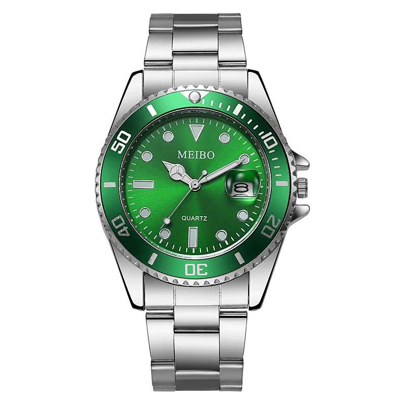 Men's Steel Band Iron Watch With Round Dial Business Style - Image 10