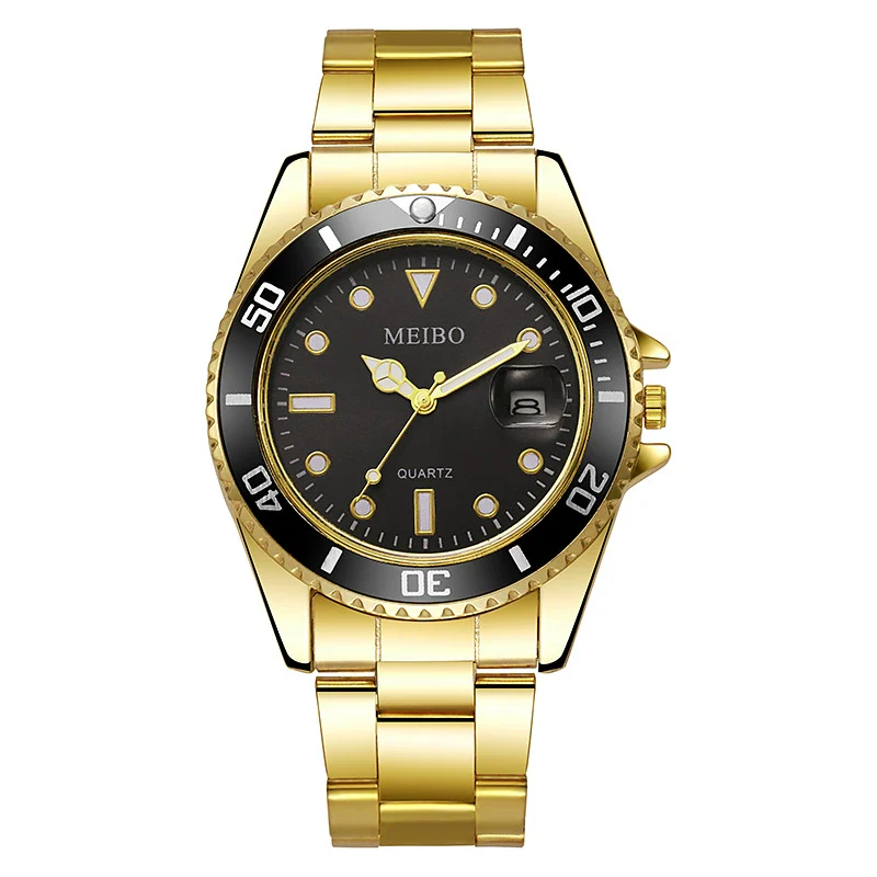Men's Steel Band Iron Watch With Round Dial Business Style - Image 6