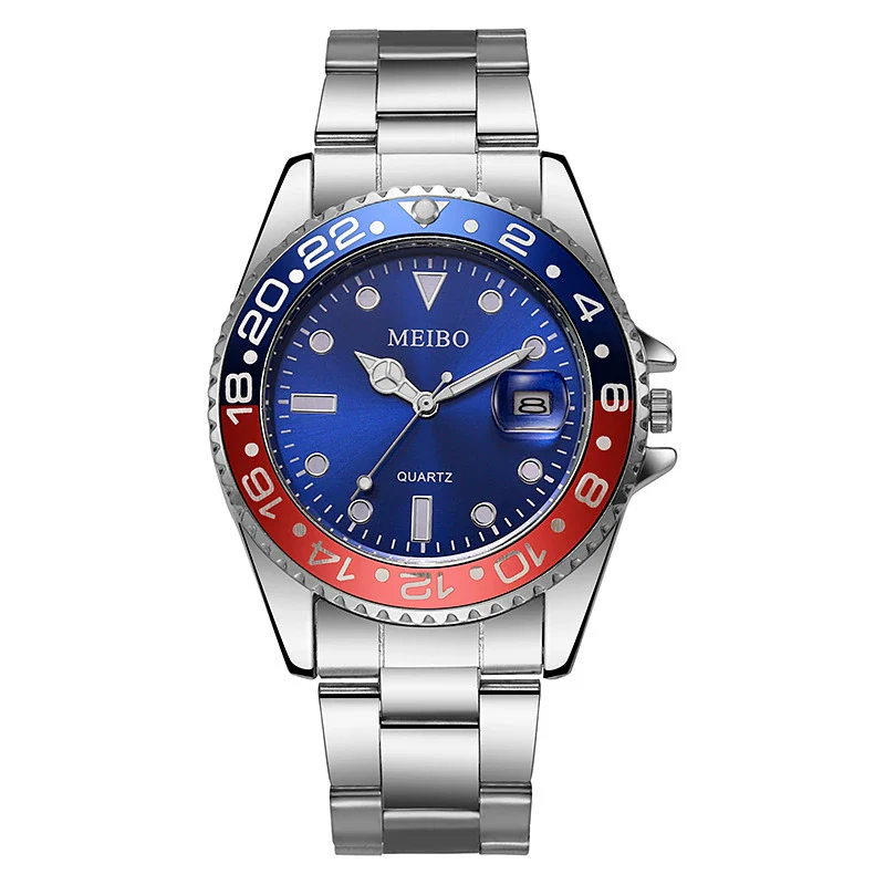 Men's Steel Band Iron Watch With Round Dial Business Style - Image 9