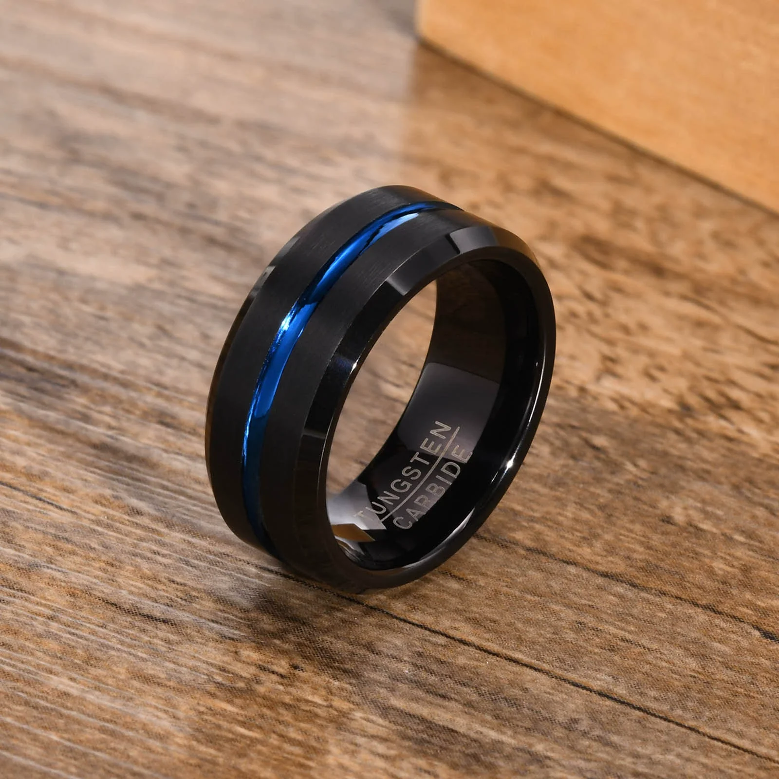 Men's Tungsten Steel Open Bottle Ring Geometric Style Electroplated - Image 3