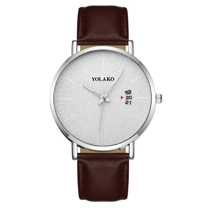 Men's Watch Alloy Case Leather Strap Fashion Round Dial - Image 12