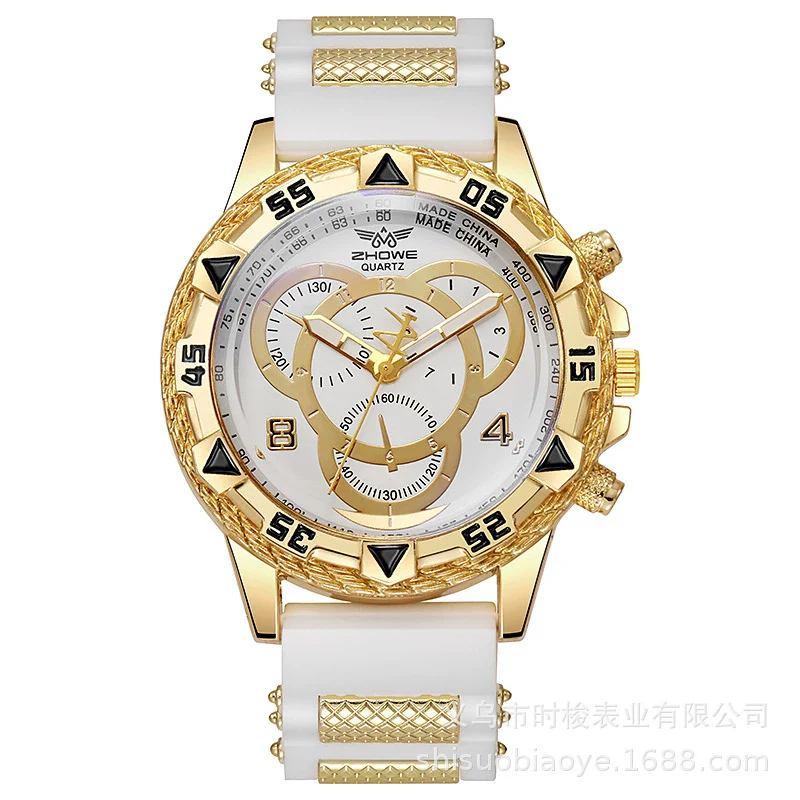 Men's Watch Alloy Case Plastic Strap Iron Clasp Round Dial Leisure Style - Image 3