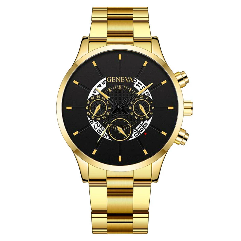 Men's Watch Alloy Case Stainless Steel Band Rectangular Dial Business Fashion Quartz Watch - Image 8