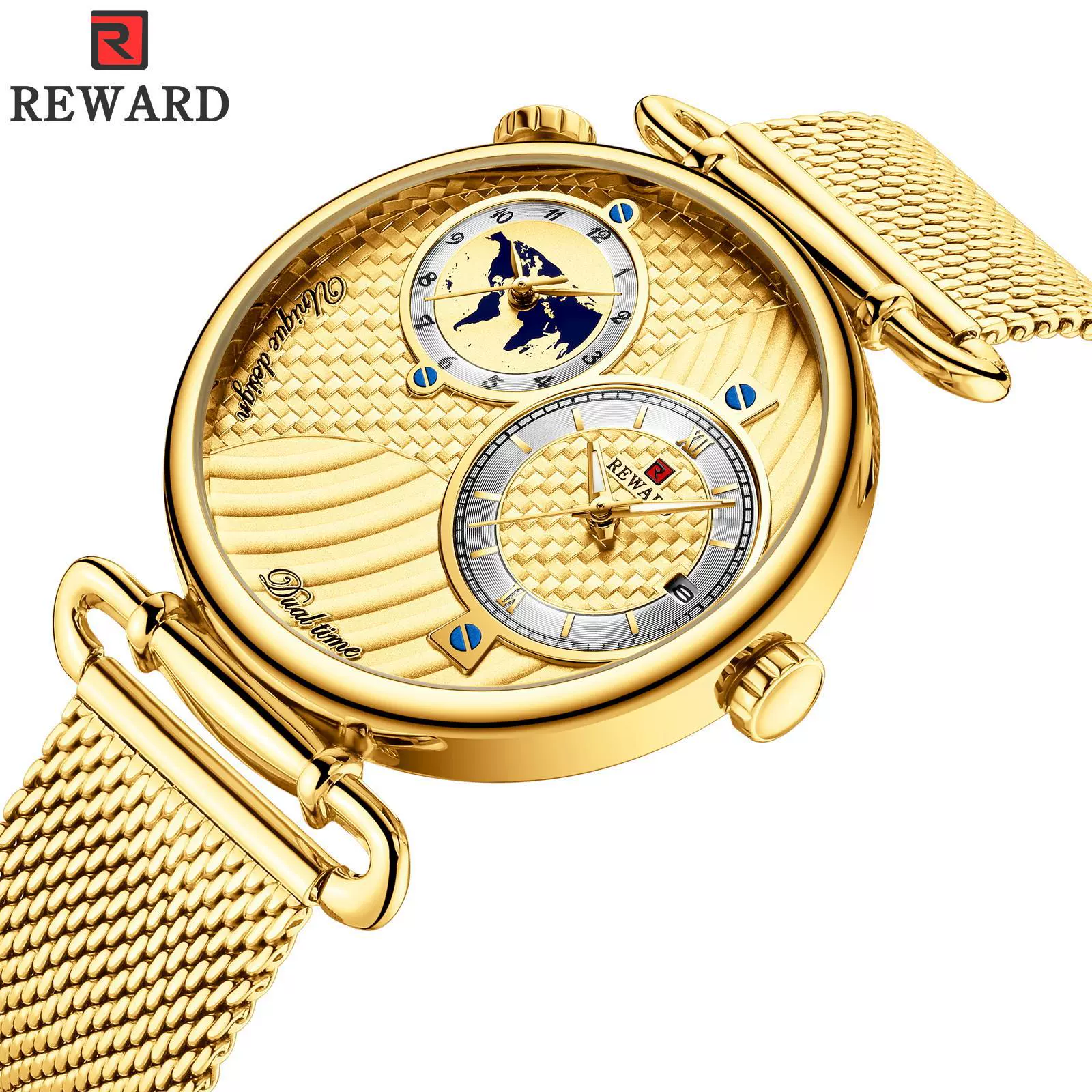 Men's Watch Alloy Case Stainless Steel Strap Round Dial Waterproof - Image 10