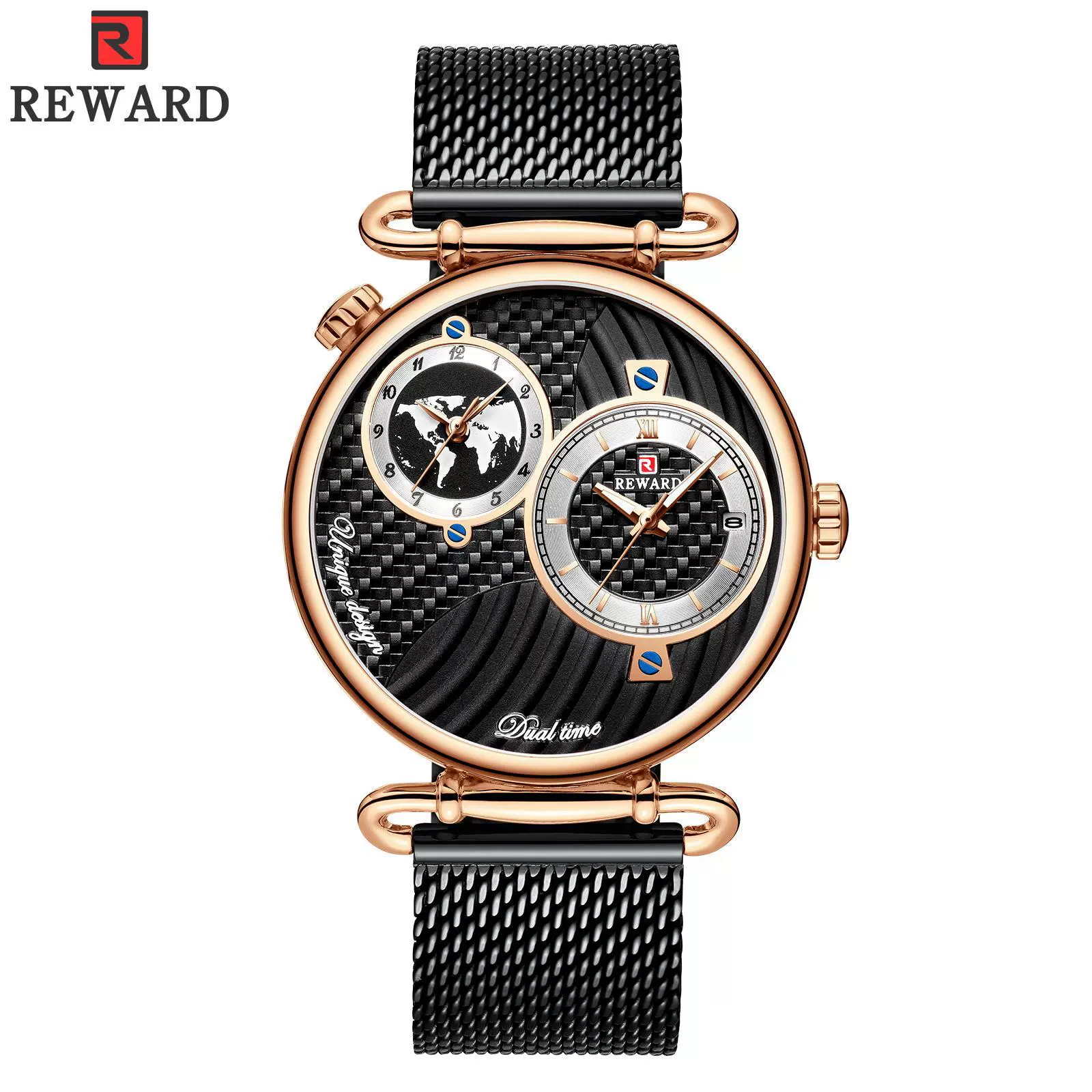 Men's Watch Alloy Case Stainless Steel Strap Round Dial Waterproof - Image 2