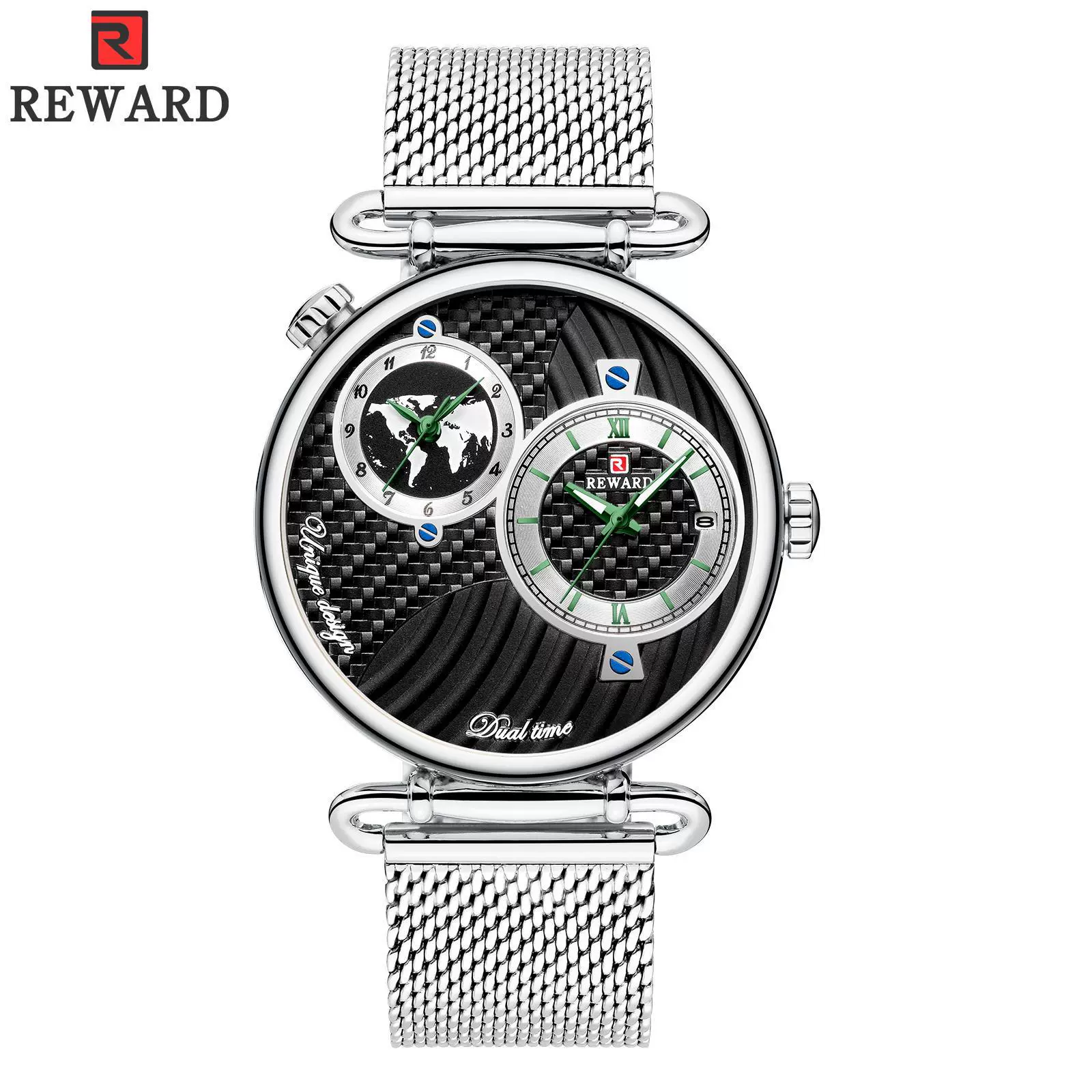 Men's Watch Alloy Case Stainless Steel Strap Round Dial Waterproof - Image 4