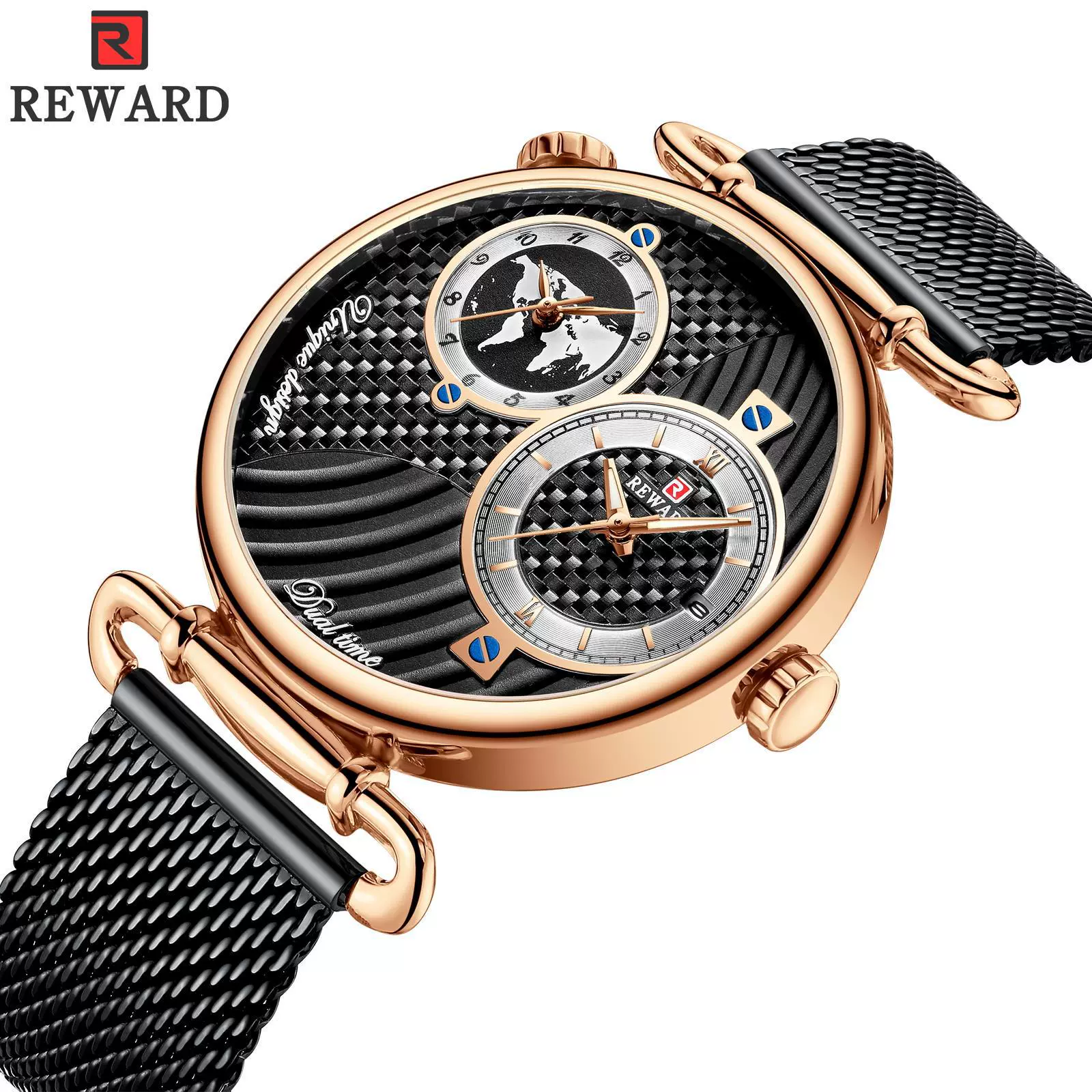 Men's Watch Alloy Case Stainless Steel Strap Round Dial Waterproof - Image 7