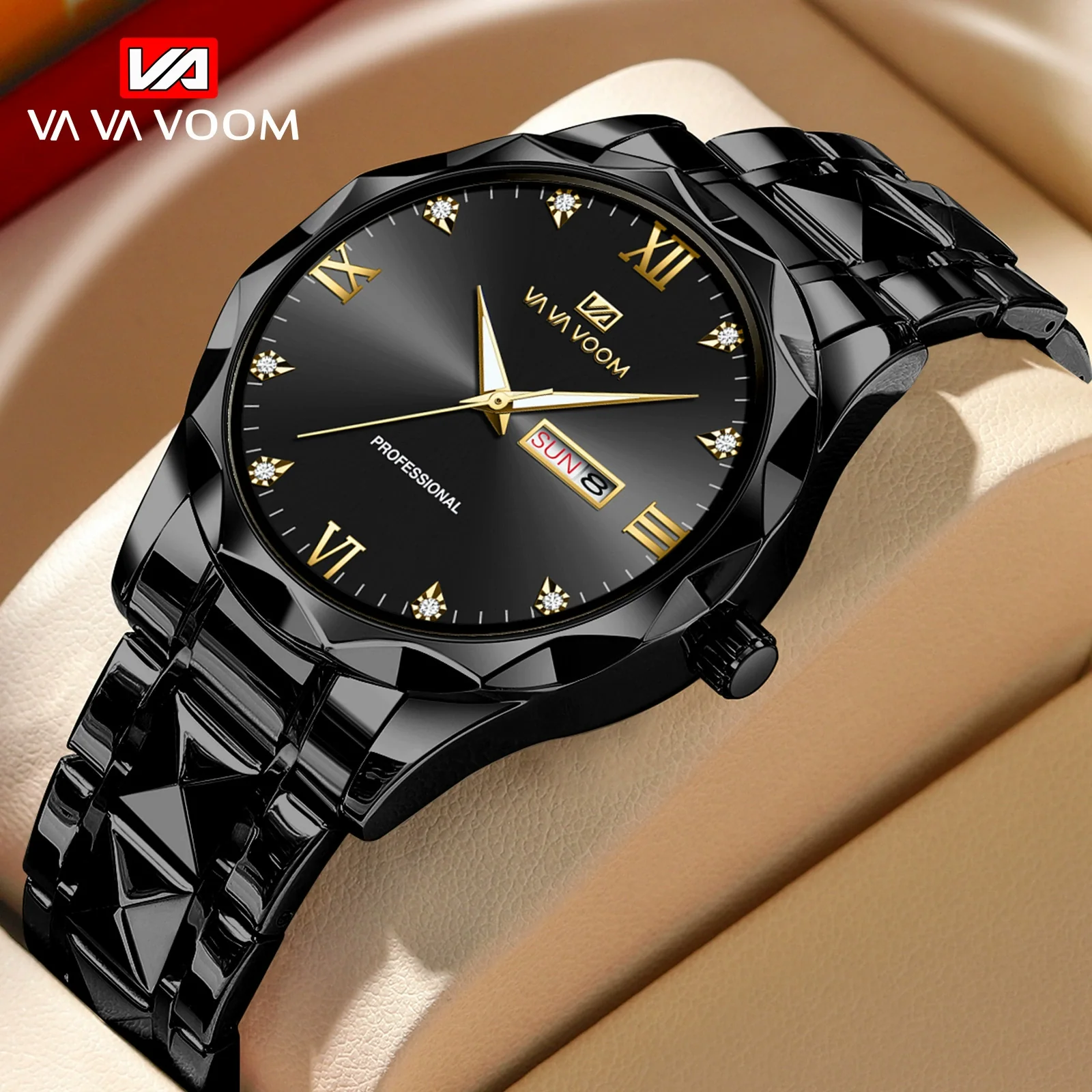Men's Waterproof Stainless Steel And Alloy Business Quartz Watch With Round Dial - Image 7
